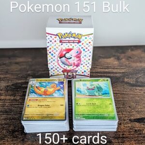 Pokemon 151 Cards collection bulk Lot including commons holos reverse holos